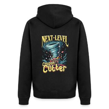 Couponing Coupon Next-Level Coupon Cutter - Unisex Premium Organic Zip Hoodie - black - Back - Nico (187cm)