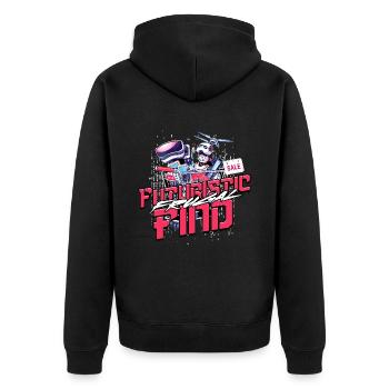 Couponing Coupon Coupons Futuristic Frugal Find - Unisex Premium Organic Zip Hoodie - black - Back - Nico (187cm)