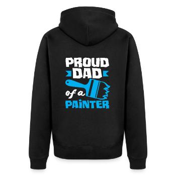 Fier papa d’un peintre parfait - Veste à capuche bio Premium Unisexe - noir - Dos - Nico (187cm)