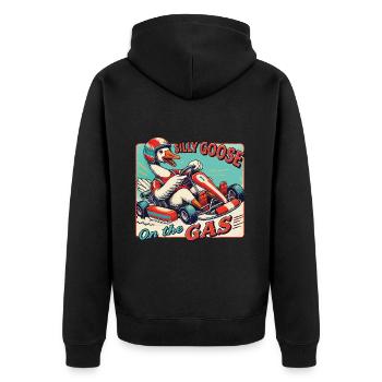Aventure drôle et stupide de karting Go-Kart sur gaz - Veste à capuche bio Premium Unisexe - noir - Dos - Nico (187cm)