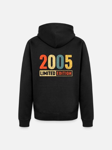 Limited Edition 2005 - Unisex Premium Organic Zip Hoodie - black