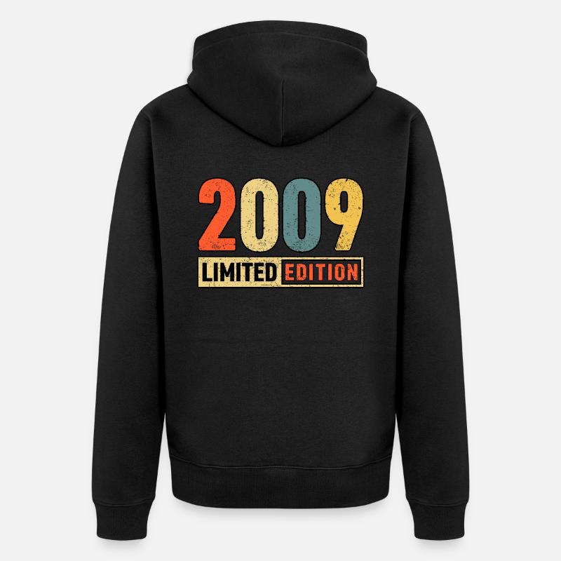 Edition limitée 2009 - Veste à capuche bio Premium Unisexe - noir