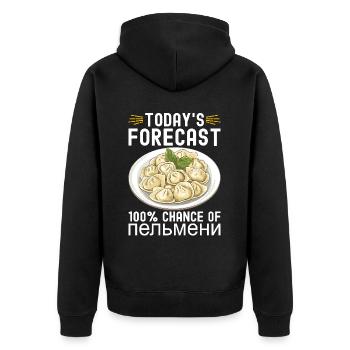 Pelmeni Cuisine russe - Veste à capuche bio Premium Unisexe - noir - Dos - Nico (187cm)