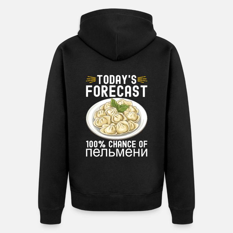 Pelmeni Cuisine russe - Veste à capuche bio Premium Unisexe - noir