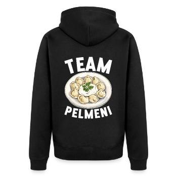 Pelmeni Cuisine russe - Veste à capuche bio Premium Unisexe - noir - Dos - Nico (187cm)
