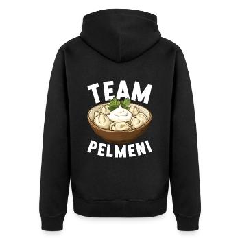 Pelmeni Cuisine russe - Veste à capuche bio Premium Unisexe - noir - Dos - Nico (187cm)