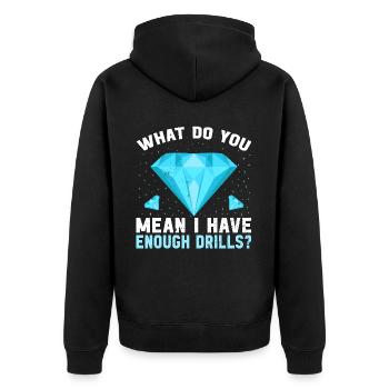 Diamonds Painting for Art Lovers - Unisex Premium Organic Zip Hoodie - black - Back - Nico (187cm)