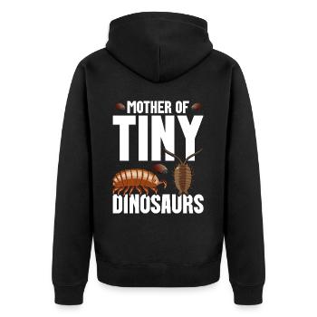 Propriétaire d’un insecte Mère de minuscules dinosaures Rollie - Veste à capuche bio Premium Unisexe - noir - Dos - Nico (187cm)