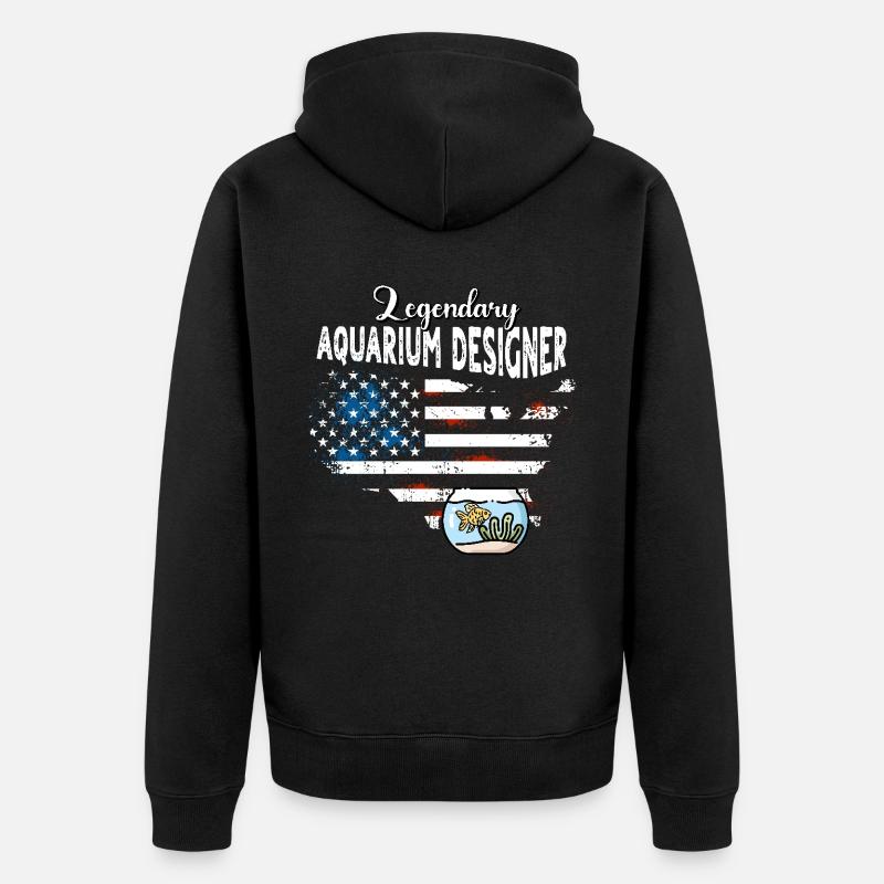Concepteur d’aquarium US - Veste à capuche bio Premium Unisexe - noir