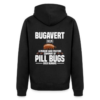 Rollie Pollie Entomologie Isopode Roly Poly pilule bug - Veste à capuche bio Premium Unisexe - noir - Dos - Nico (187cm)
