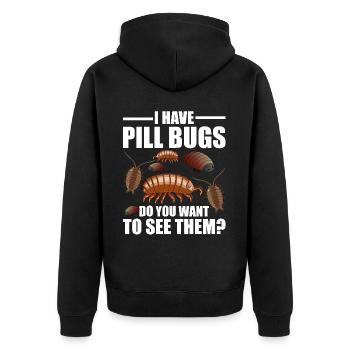 Rollie Pollie Entomologie Propriétaire Roly Poly Pill bug - Veste à capuche bio Premium Unisexe - noir - Dos - Nico (187cm)