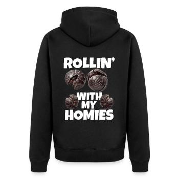 Pill Bug Owner Rollin ́avec mes potes Roly Poly - Veste à capuche bio Premium Unisexe - noir - Dos - Nico (187cm)