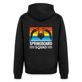 Wassersport Sprungbrett Taucher - Unisex Premium Bio Zip Hoodie - Schwarz - Hinten - Nico (187cm)