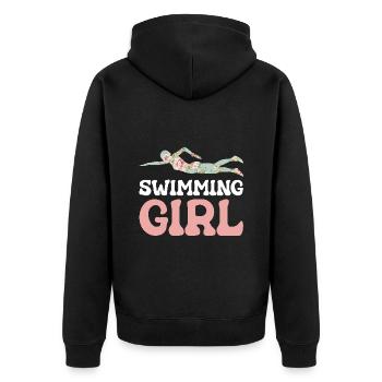 Natation Filles Nageuses de mer - Veste à capuche bio Premium Unisexe - noir - Dos - Nico (187cm)