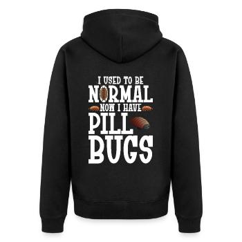 Pill Bug Owner Isopod Entomologist Pill Bugs Rolli - Unisex Premium Bio Zip Hoodie - Schwarz - Hinten - Nico (187cm)