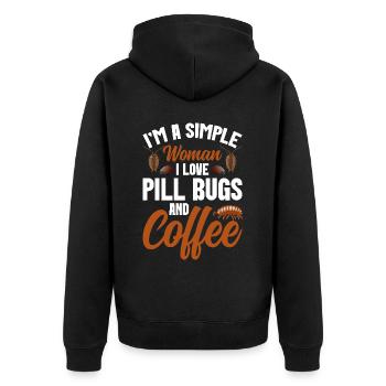 Entomologiste Insecte Rollie Pollie Punaise - Veste à capuche bio Premium Unisexe - noir - Dos - Nico (187cm)