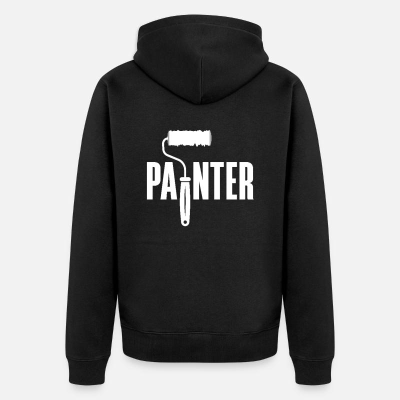 Painter Tool Creative Inspiration - Unisex Premium Organic Zip Hoodie - black