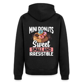 Donuts Donut - Unisex Premium Bio Zip Hoodie - Schwarz - Hinten - Nico (187cm)