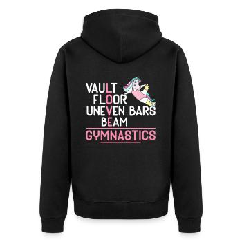 Coffre-fort Sol Barres asymétriques Gymnastique à la poutre - Veste à capuche bio Premium Unisexe - noir - Dos - Nico (187cm)