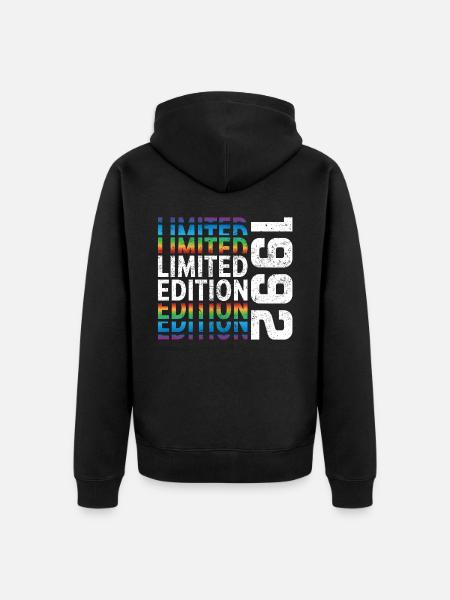 Limited Edition 1992 - Unisex Premium Bio Zip Hoodie - Schwarz