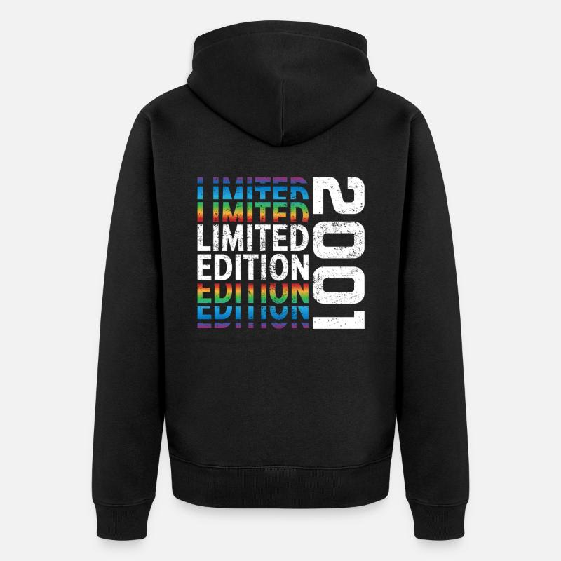 Edition limitée 2001 - Veste à capuche bio Premium Unisexe - noir
