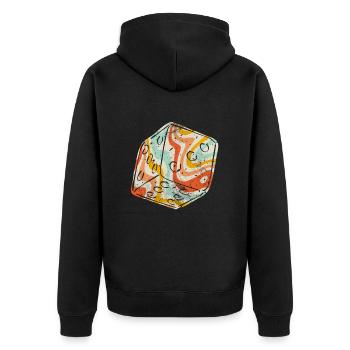 Brettspiel - Unisex Premium Bio Zip Hoodie - Schwarz - Hinten - Nico (187cm)