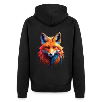 Drôle Renard Renard Art Animal Nature Animaux Animaux Sauvages - Veste à capuche bio Premium Unisexe - noir - Dos - Nico (187cm)