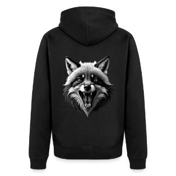 Drôle Renard Renard Art Animal Nature Animaux Animaux Sauvages - Veste à capuche bio Premium Unisexe - noir - Dos - Nico (187cm)