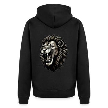 Lion Lover Faune Safari Art Lion Coloré - Veste à capuche bio Premium Unisexe - noir - Dos - Nico (187cm)