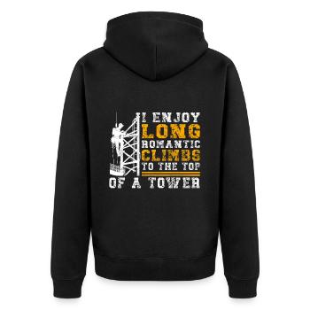 Grimpeurs industriels Tours Grimpeurs industriels - Veste à capuche bio Premium Unisexe - noir - Dos - Nico (187cm)