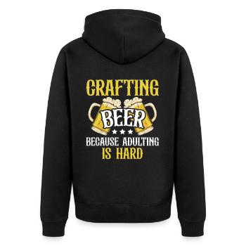 Brassage de la bière pour les amateurs de bière - Veste à capuche bio Premium Unisexe - noir - Dos - Nico (187cm)
