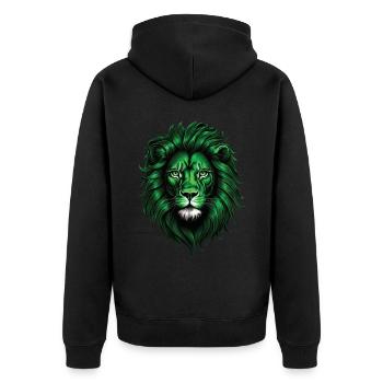 Lion Lover Faune Safari Art Lion Coloré - Veste à capuche bio Premium Unisexe - noir - Dos - Nico (187cm)