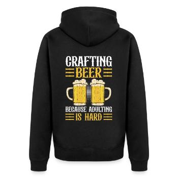 Brassage de la bière pour les amateurs de bière - Veste à capuche bio Premium Unisexe - noir - Dos - Nico (187cm)