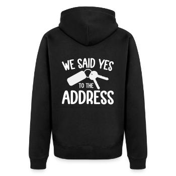 Homeowner Dream House Richtest House Builder - Unisex Premium Organic Zip Hoodie - black - Back - Nico (187cm)