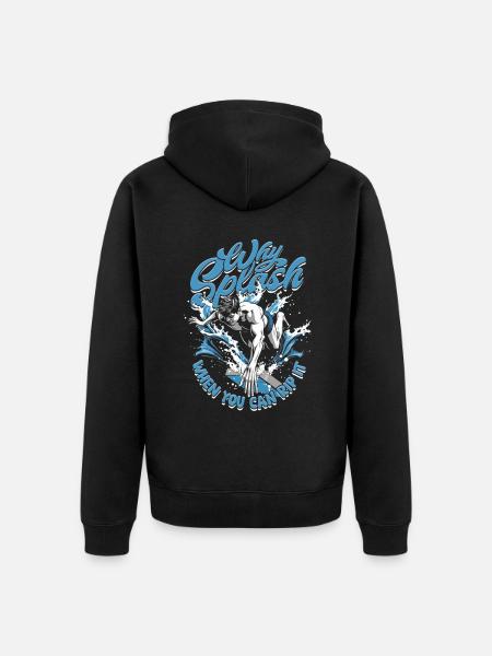 Sprungbrett Tauchen Sprungbrettspringen - Unisex Premium Bio Zip Hoodie - Schwarz