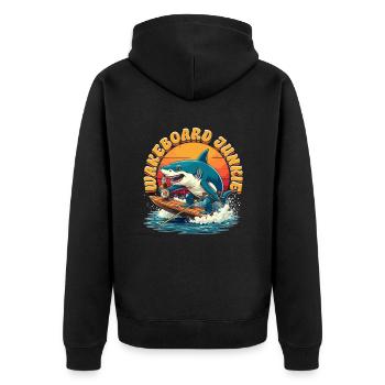 Wakeboarding Wakeboard Wakeboarder - Unisex Premium Organic Zip Hoodie - black - Back - Nico (187cm)