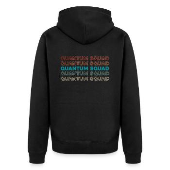 Makler Kader - Unisex Premium Bio Zip Hoodie - Schwarz - Hinten - Nico (187cm)