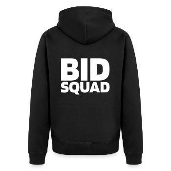 Barber Barbershop Kader - Unisex Premium Bio Zip Hoodie - Schwarz - Hinten - Nico (187cm)
