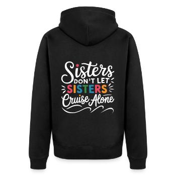 Kreuzfahrt Spruch Reise Schiffskreuzfahrt Geschenk - Unisex Premium Bio Zip Hoodie - Schwarz - Hinten - Nico (187cm)
