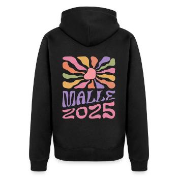 Malle 2025 - Veste à capuche bio Premium Unisexe - noir - Dos - Nico (187cm)