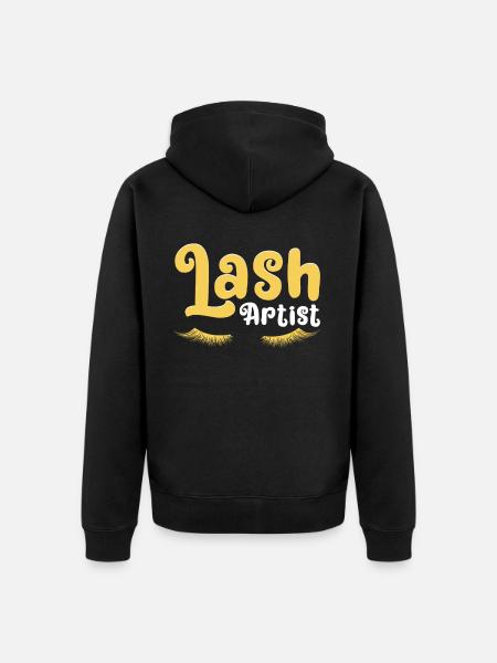 Eyelash Artist Eyelash Lover - Unisex Premium Organic Zip Hoodie - black