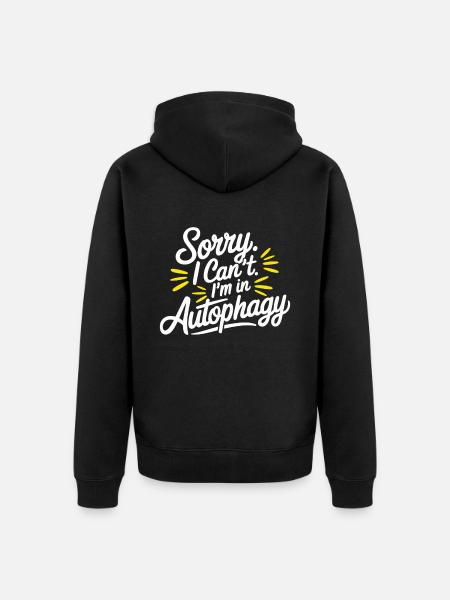 Intermittent fasting Intermittent fasting - Unisex Premium Organic Zip Hoodie - black