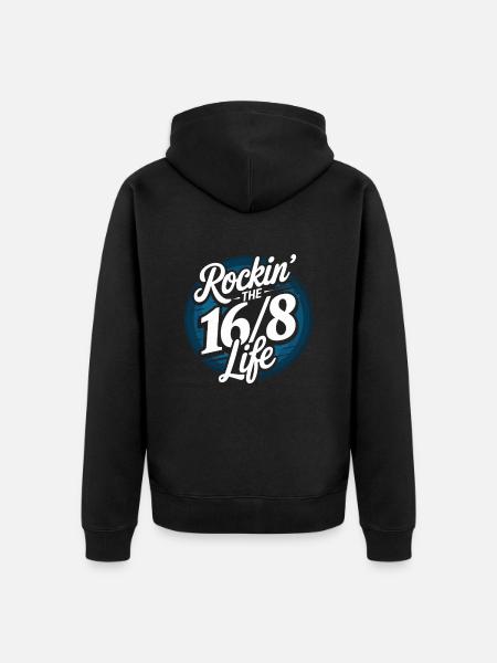 Intermittent fasting Intermittent fasting - Unisex Premium Organic Zip Hoodie - black