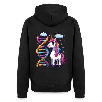 ADN de licorne - Veste à capuche bio Premium Unisexe - noir - Dos - Nico (187cm)