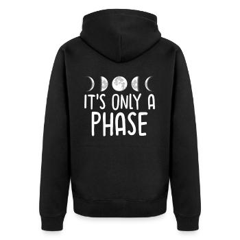 Ce n’est qu’une phase - Veste à capuche bio Premium Unisexe - noir - Dos - Nico (187cm)