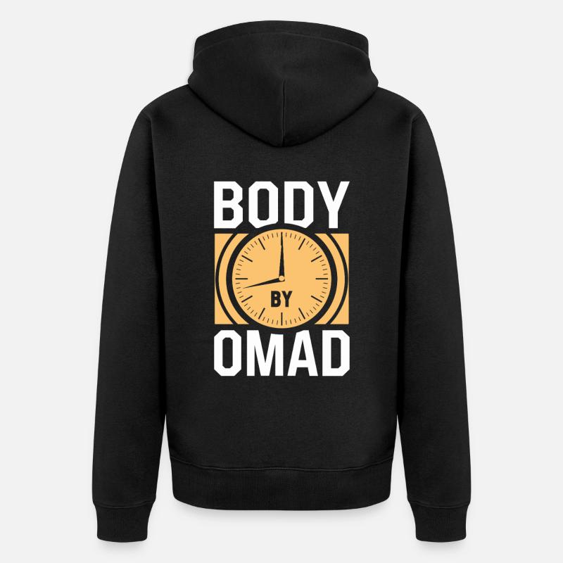Intermittent fasting Intermittent fasting - Unisex Premium Organic Zip Hoodie - black