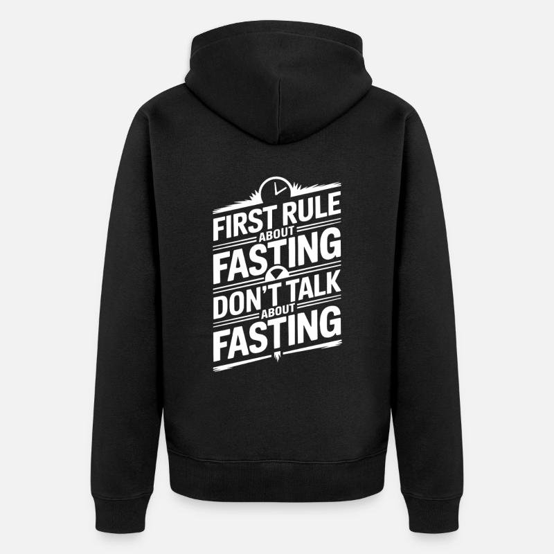 Intermittent fasting Intermittent fasting - Unisex Premium Organic Zip Hoodie - black