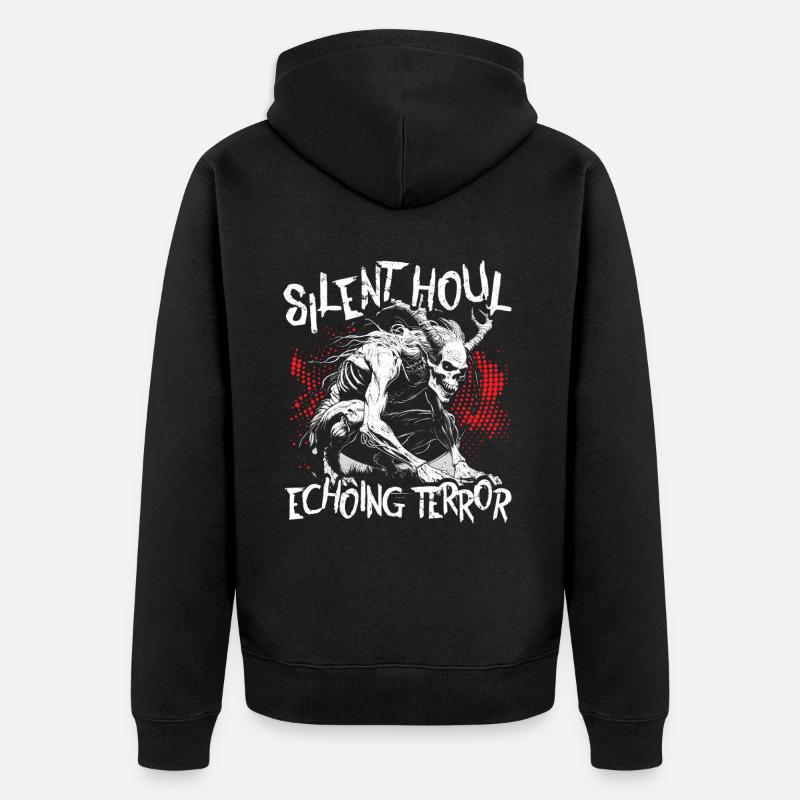 Wendigo Kryptide Cryptid - Unisex Premium Bio Zip Hoodie - Schwarz
