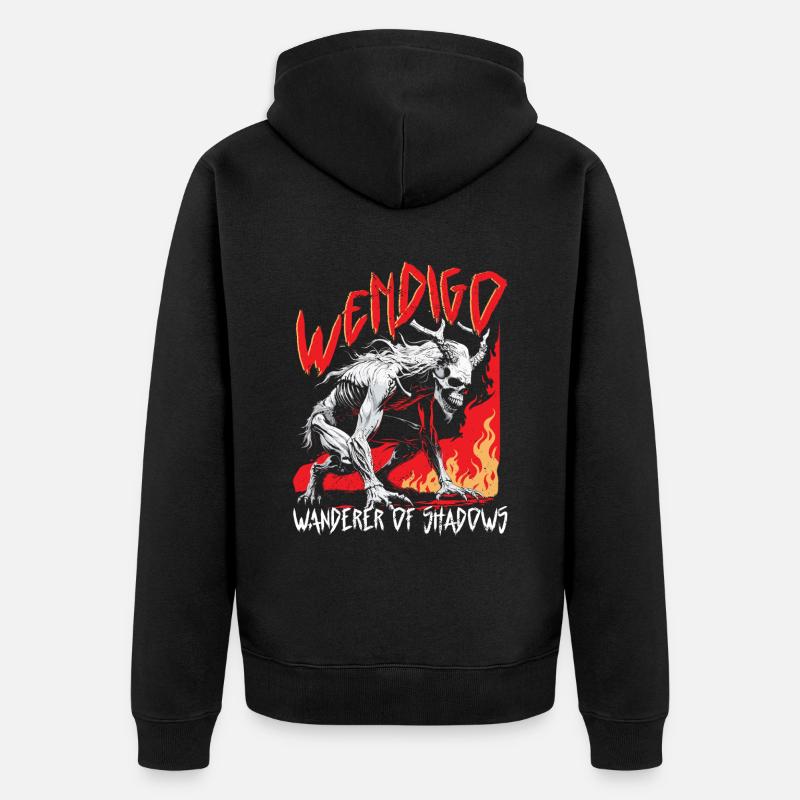Wendigo Kryptide Cryptide - Veste à capuche bio Premium Unisexe - noir