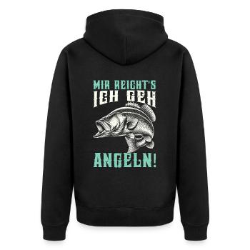 Pêcheur Canne à pêche Drôle Pêcheur Hobby Pêcheur - Veste à capuche bio Premium Unisexe - noir - Dos - Nico (187cm)